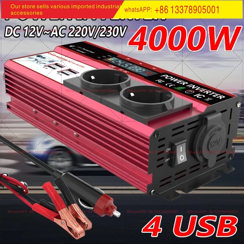 Power Inverter 12V 220V 4000W Continuous - 12V에서 220V로 변환하는 4000W 피크 출력