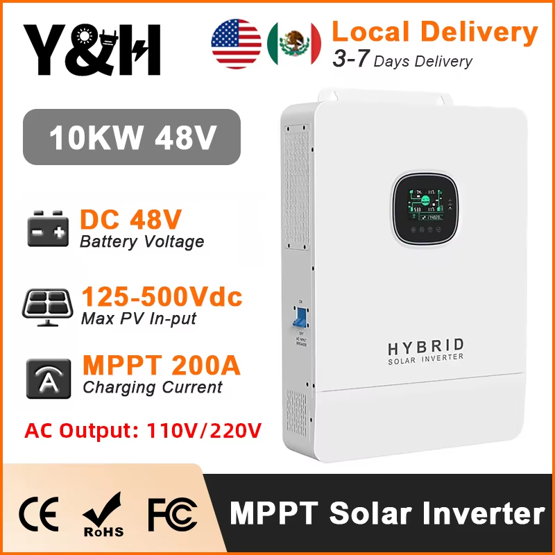 Split Phase Inverter 10Kw 110V 220V - Y&H 10KW 하이브리드 태양광 인버터 48V