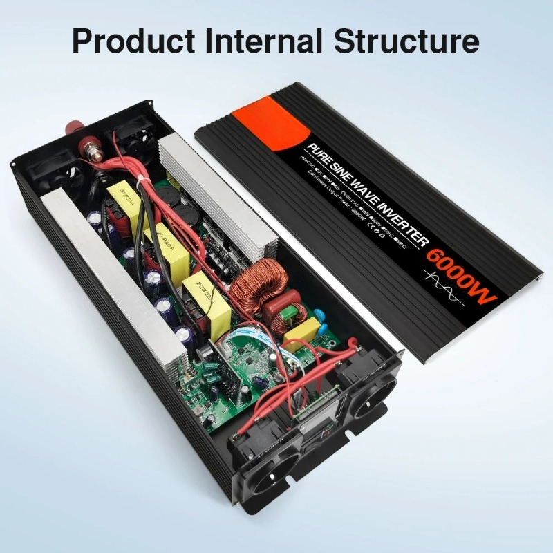 Pure Sine Wave Inverter 5000W 48V 220V - 순수 정현파 태양광 인버터 DC 12V