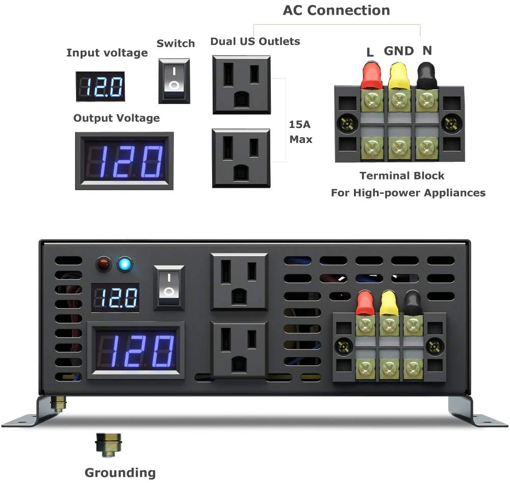 순수 사인파 인버터 5000W 24V 220V 보조베터 - Pure Sine Wave Inverter 5000W 48V 220V 리뷰 및 가격