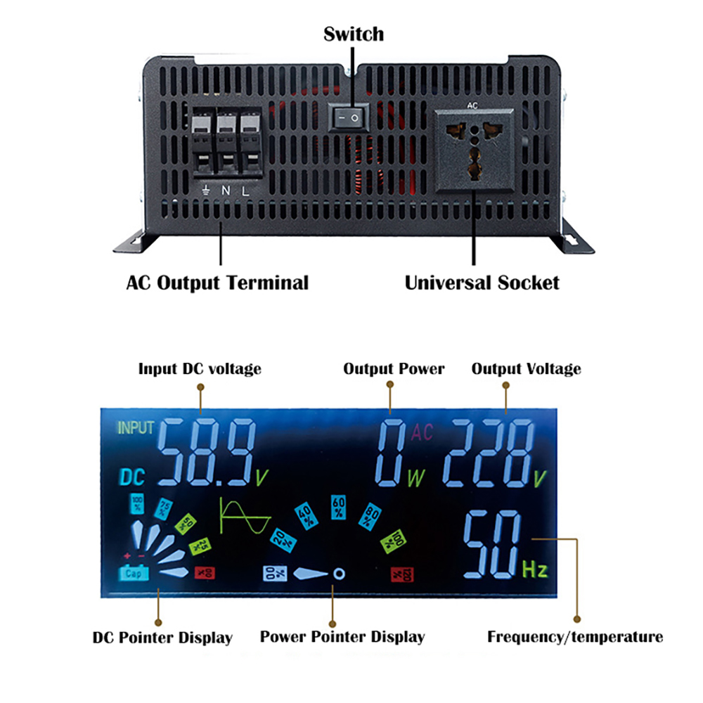 순수 사인파 인버터 컨버터, 태양광 자동차 인버터, 그 - Pure Sine Wave Inverter 5000W 48V 220V 리뷰 및 가격