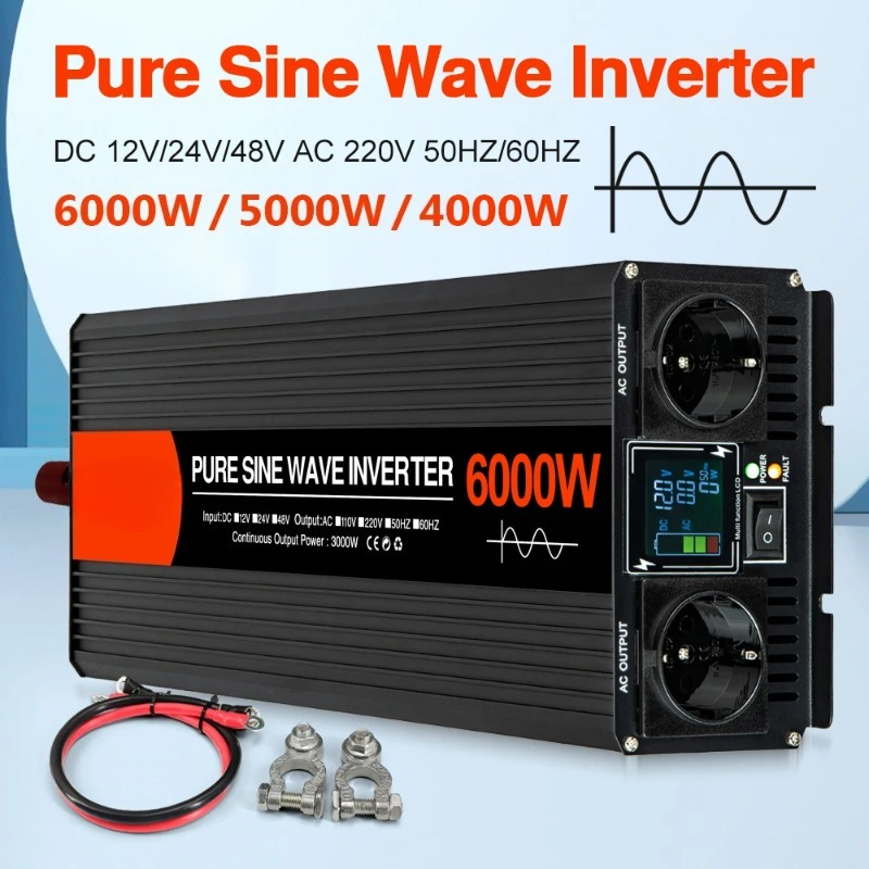 순수 정현파 태양광 인버터 DC 12V 24V 48V  - Pure Sine Wave Inverter 5000W 48V 220V 리뷰 및 가격