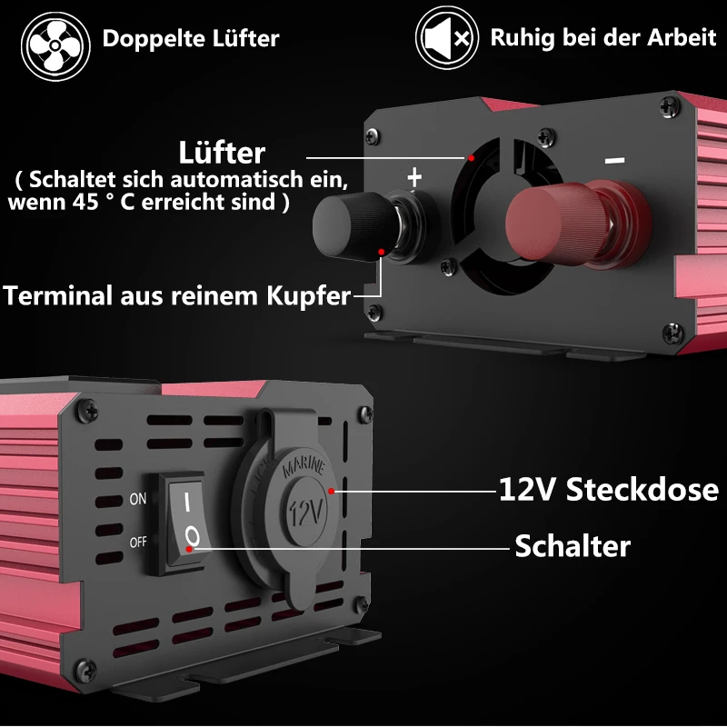 12V에서 220V로 변환하는 4000W 피크 전력 인 - Power Inverter 12V 220V 4000W Continuous 리뷰 및 가격